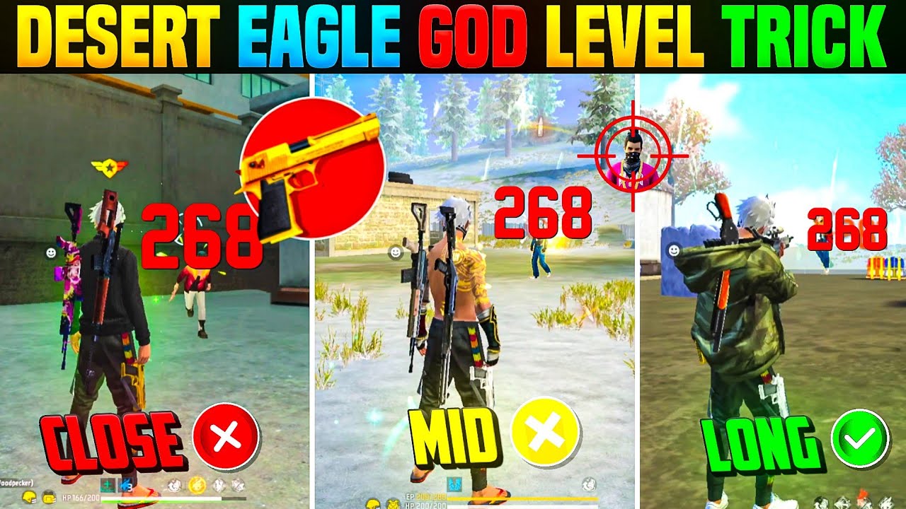 Desert Eagle One Tap Headshot Trick || Free Fire Me Headshot Kaise Mare ...
