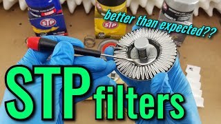 STP Oil Filters Cut Open!
