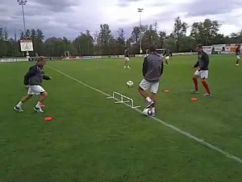 Lighthearted clip of the Shane Smeltz and Davis Mulligan having a game of Football Tennis while at Practice in Austria