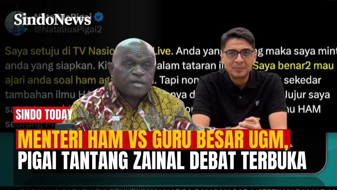 Panas! Menteri HAM Vs Guru Besar UGM, Pigai Tantang Zainal Debat Terbuka di TV | Sindo Today | 28/02