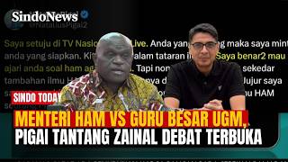 Panas! Menteri HAM Vs Guru Besar UGM, Pigai Tantang Zainal Debat Terbuka di TV | Sindo Today | 28/02