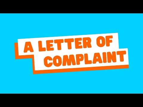 Writing a Letter of Complaint