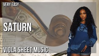 SUPER EASY Viola Sheet Music: How to play Saturn  by SZA