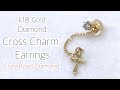 k18ゴールドダイヤモンドピアス（k18gold diamond earrings）#shorts