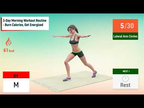 3 Day Morning Workout Routine   Burn Calories, Get Energized/3 დღიანი დილის ვარჯიშის რუტინა   კალო