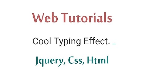 How to make JQuery Text Typing Effect animation ( Web tutorials / уроки по веб )