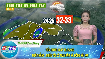 Tiền Giang ngày 19.12.2023 ngày nắng , chiều tối có mưa rào và dông vài nơi