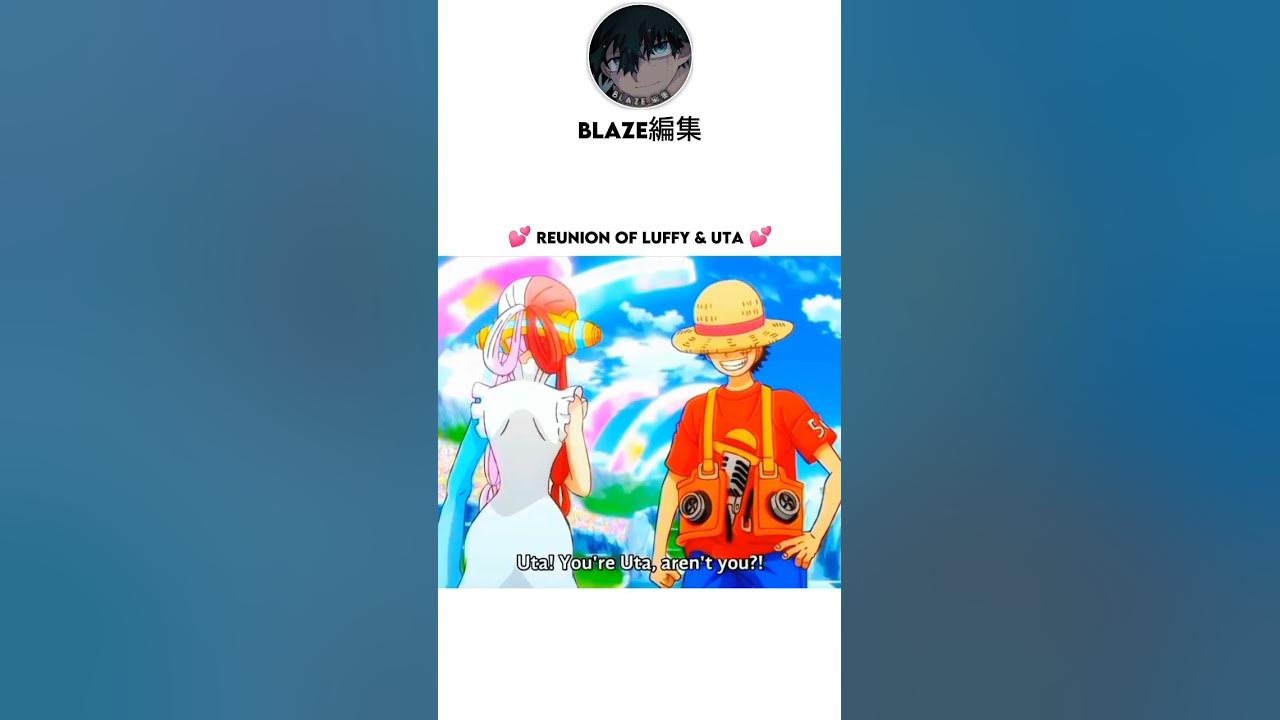 Reunion of luffy & uta | song : snap | anime : one piece film red #trending #edit
