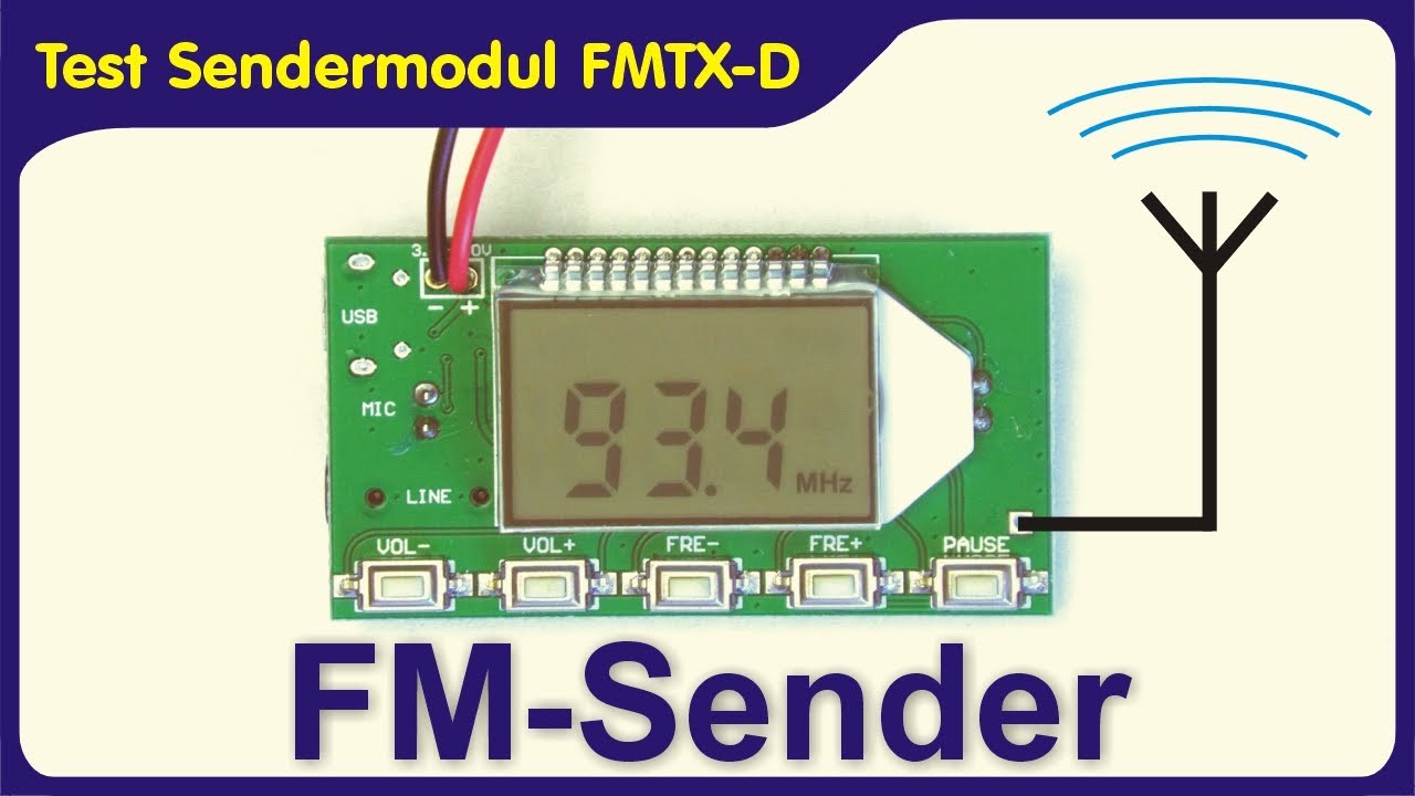 UKW Sender für den Nahbereich, FM-Tranceiver Modul FMTX-D im Test