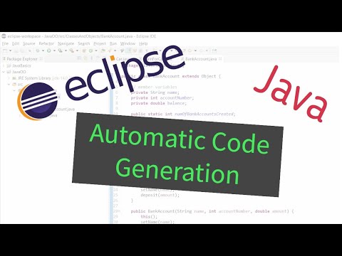 How to use Eclipse to Generate Code