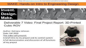 Katriana Johnson: Cubic ROV (Remotely Operated Underwater Vehicle)