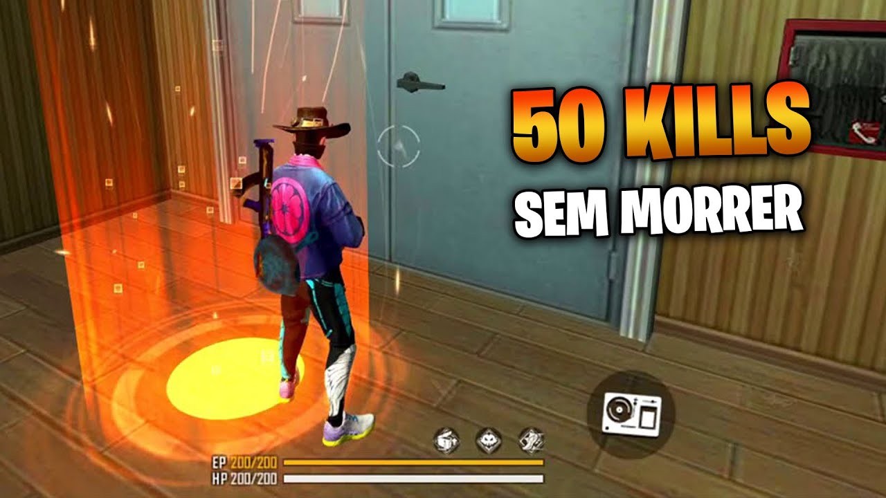 DESAFIO: 50 KILLS SEM MORRER NO TREINAMENTO DO FREE FIRE - BIN 