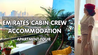 EMIRATES CABIN CREW ACCOMMODATION IN DUBAI - ROOM + APARTMENT TOUR WITH VIV | Flight Attendant Vlog