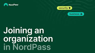 Joining an organization in NordPass