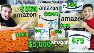 CHEAP VS EXPENSIVE AMAZON MYSTERY BOXES! (UNBOXING IPHONE'S AND IPADS?) HUGE BOX OPENING!  GIVEAWAY