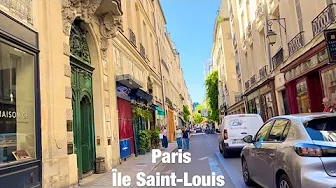Paris city walks   Île Saint-Louis   Paris, France 4K