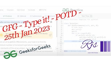 Type it!- 25-Jan-2023 || GFG || POTD || Python || Geeksforgeek || Rohan Shah || String || Substring