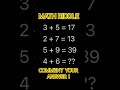 Can you guess the math riddle #mathriddles #maths #youtubeshorts #shorts