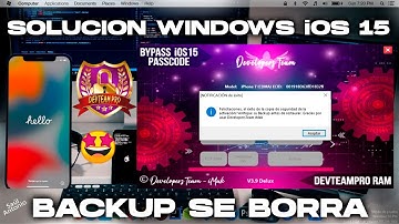 🏆Solución BACKUP SE BORRA iOS15 DevTeamPRO RAM WlND0WN🏆 - ELlMlNA EL BL0QUEO PlN CON SEÑAL