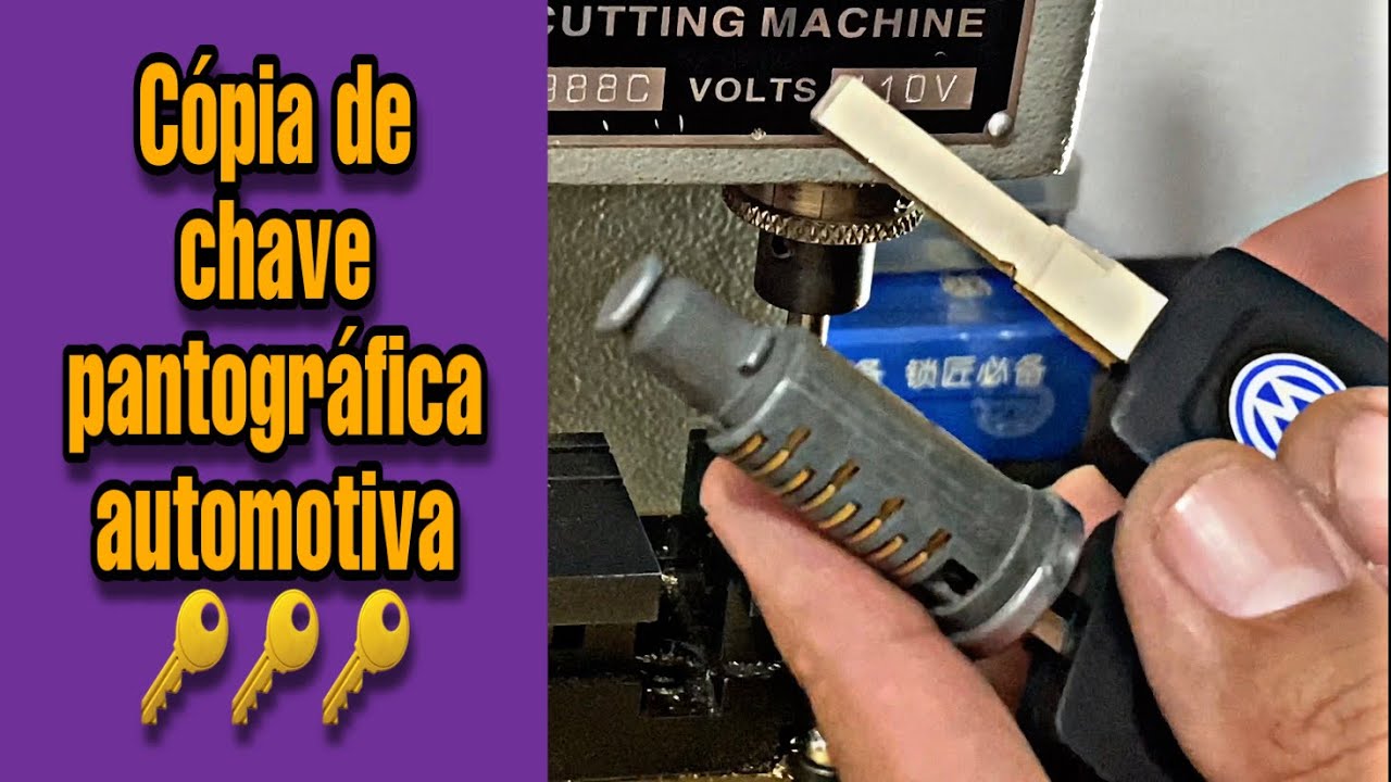 Como fazer copia de chave automotiva na maquina pantográfica !!!