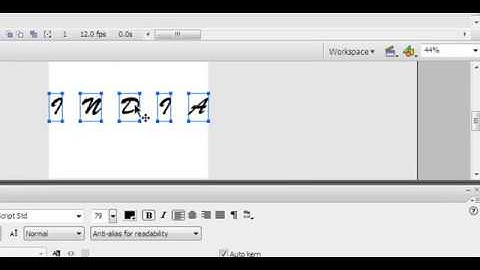 adobe flash video tutorial   Basic Text Animation with Text Dropping and Fading Effect in Flash