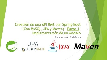 Creación de una API Rest con Spring Boot (Parte 1: Implementación de un Modelo)