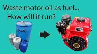 Can a 196cc diesel engine run on Waste Motor Oil (WMO)?