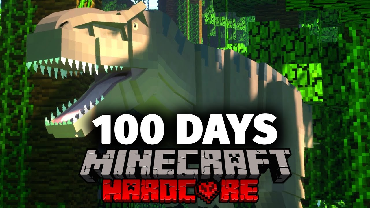 I Survived 25 Days Hardcore Minecraft in Jurassic Park and this is What  Happened
