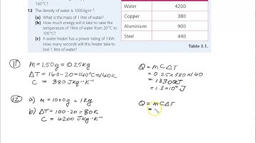 IB Physics - Topic 3.1 - Thermal Concepts - Specific Heat Capacity