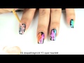 Rainbow Smoke Nail Design