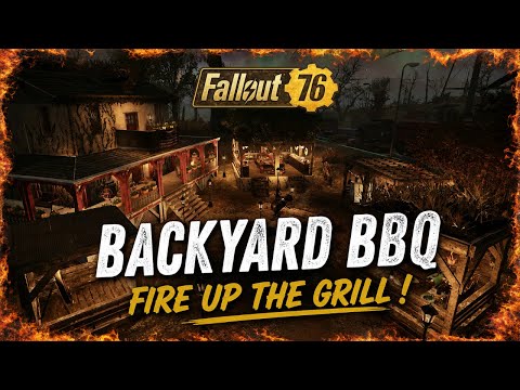 Fallout 76 Camp : BACKYARD BBQ - FIRE UP THE GRILL - Camp Build Competition - Legacy 76