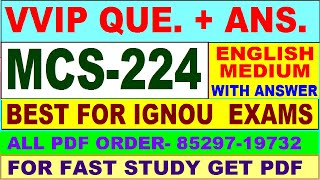 MCS 224 important questions with answer| mcs 224 Previous Year Question Paper