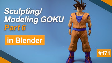 Sculpting/Modeling Goku Part 6 in Blender 171