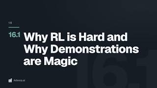 16.1 Why RL is Hard and Why Demonstrations are Magic | Imitation Learning & BC screenshot 1