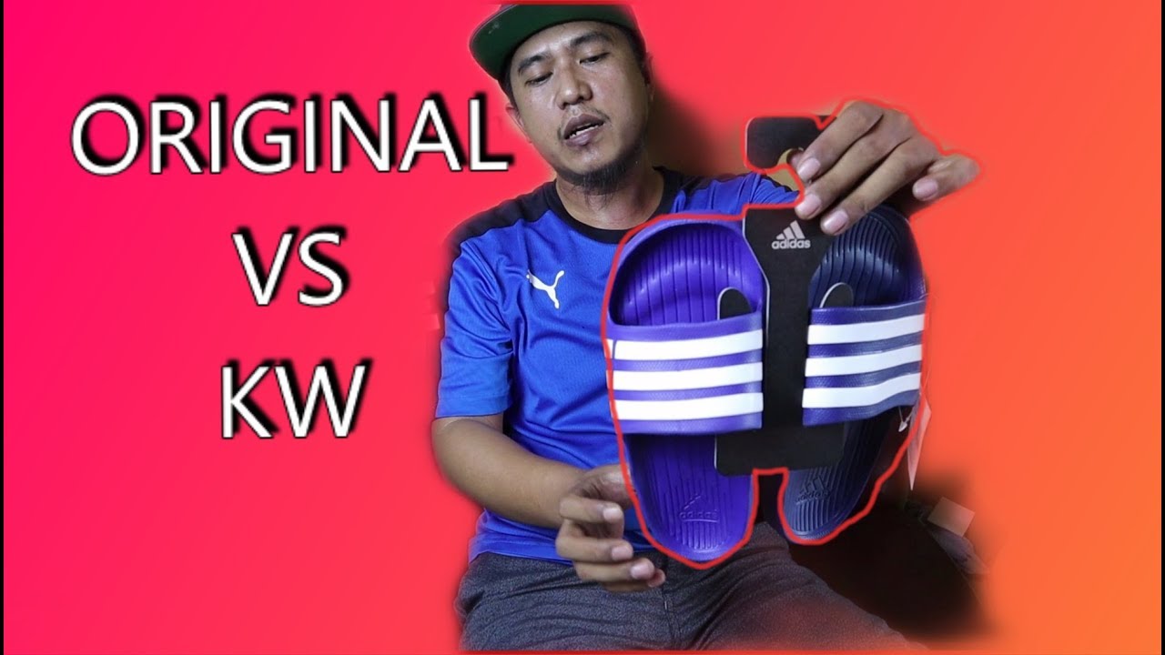 ADIDAS DURAMO SLIDE original vs kw  Perbedaan  adidas 