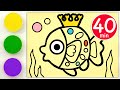 Sand Painting a fish, a penguin, fruits, Santa Claus + more | Video for Kids