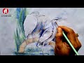 Cyanvas  watercolor class for beginners part 8  easy scenery with watercolor  watercolor tutorial