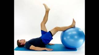 EXERCISE BALL - HAMSTRING CURLS - SINGLE LEG -hep2go