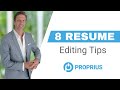 8 resume editing tips