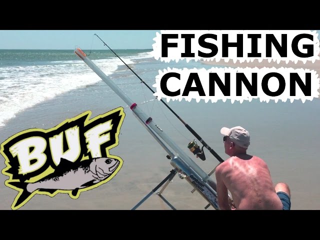 BEACH FISHING CANNON BAIT CASTER 300 YARD CASTING OFFSHORE 6 FOOT SHARKS  BUNKER UP FISHING 