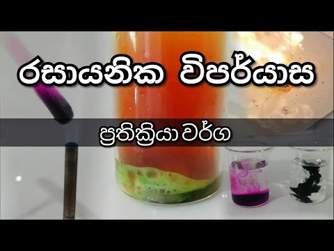 රසායනික ප්‍රතික්‍රියා වර්ග | Types of chemical reactions