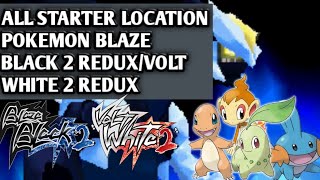 CLOWN WHERE AND HOW TO GET ALL GEN 1-4 STARTER - POKEMON ROMHACK BLAZE BACK WHITE 2 REDUX