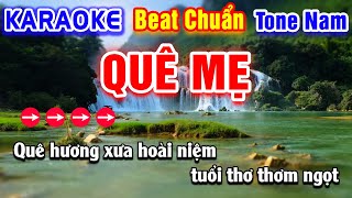 Quê Mẹ Karaoke Beat Chuẩn Tone Nam - Hà My Karaoke