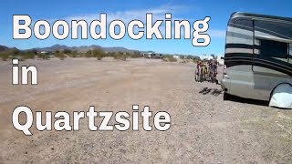Rving In The Desert: Boondocking with Class A Near Quartzsite, Arizona