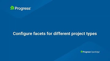 Configure Facets for Different Project Types