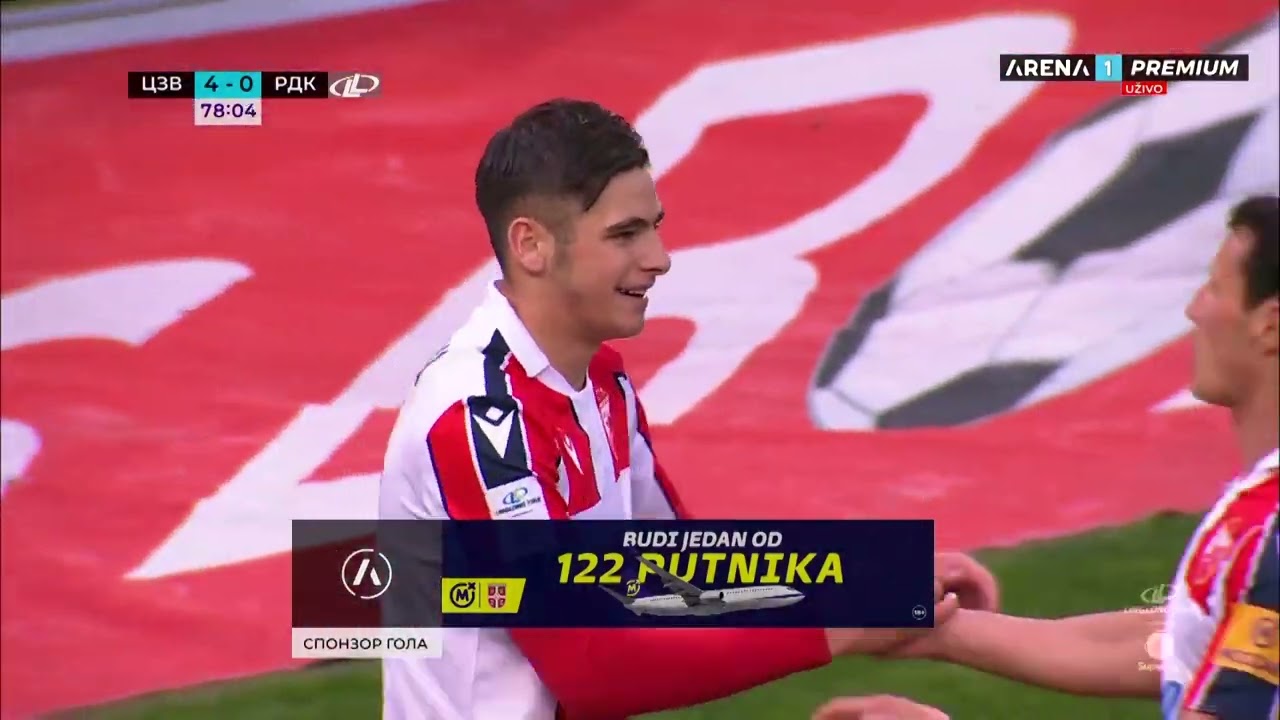 PRVI GOL MOTIKE U ZVEZDI: Lucidna peta Srnića i odličan šut talentovanog ofanzivca / 10.04.2022.