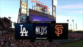 Game 5 of the 2021 NLDS on MLB Network Intro between the Dodgers and Giants from MLB The Show 21