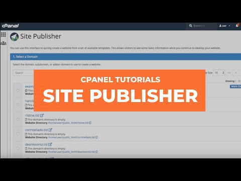 cPanel Tutorials - Site Publisher