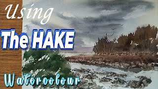 Hake Brush Watercolor: Breathtaking River and Mountain Views | Tutorial | Fast and Loose | Landscape