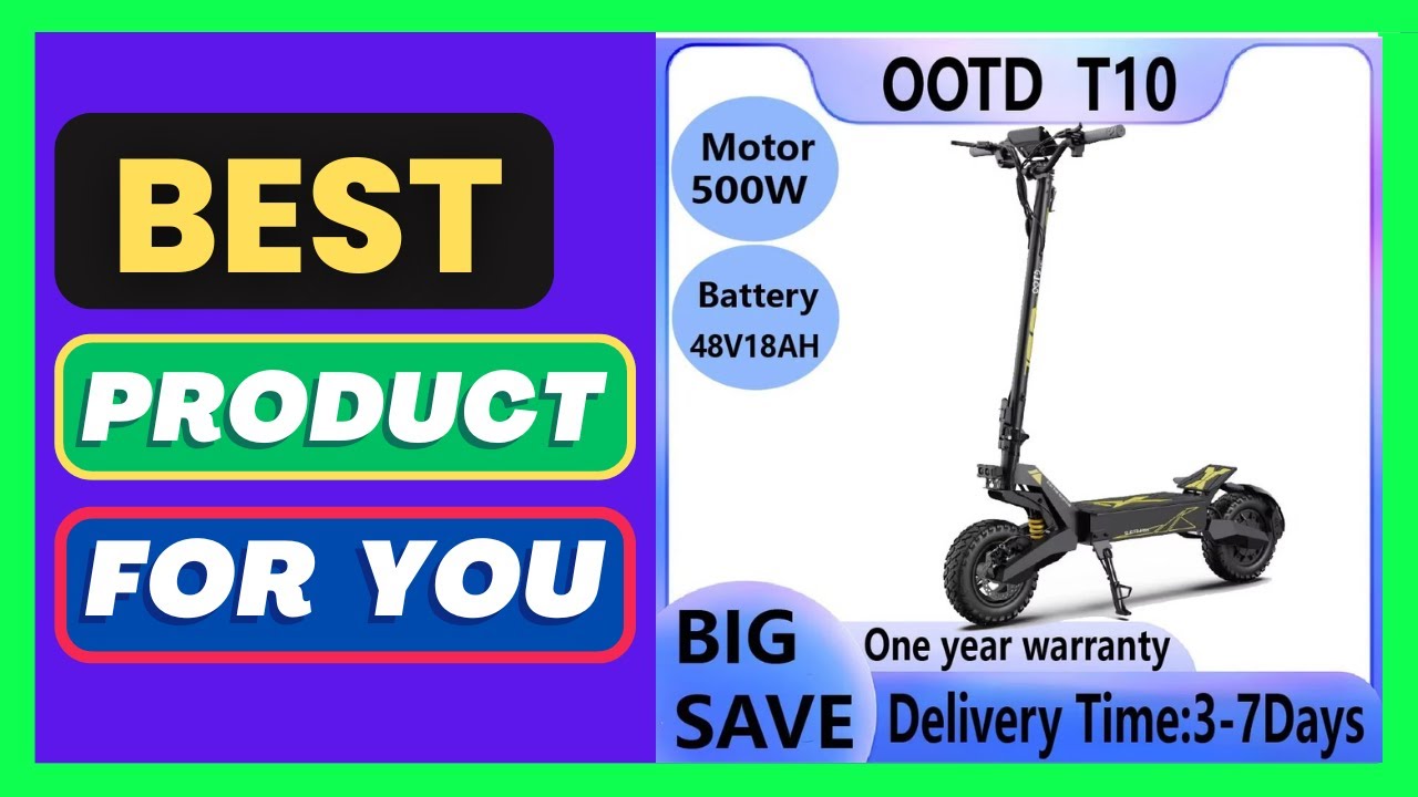 OOTD T10 48V 18AH Battery Electric Scooter For